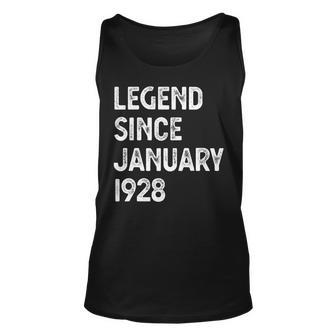 95 Geburtstag Männer Frauen Legende Seit Januar 1928 Langarm Tank Top - Seseable