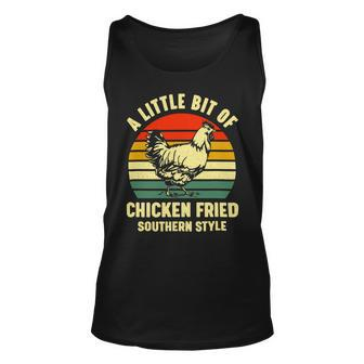 A Little Bit Of Chicken Fried Southern Fast Food Lover Unisex Tank Top - Monsterry