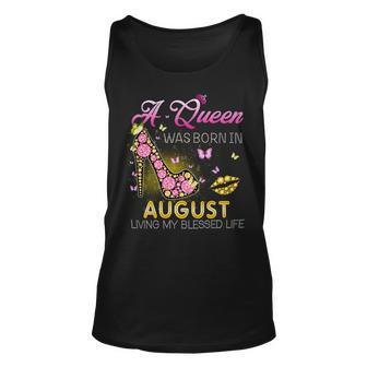 A Queen Was Born In August Living My Best Life - Womens Standard Unisex Tank Top - Seseable