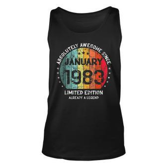 Absolutely Awesome Since January 1983 Man Woman Birthday Unisex Tank Top - Seseable
