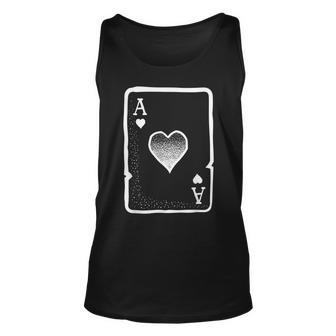Ace Of Hearts Playing Cards Poker Halloween Costume T Unisex Tank Top - Seseable