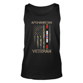 Afghanistan Veteran American Us Flag Proud Army Military Unisex Tank Top - Seseable