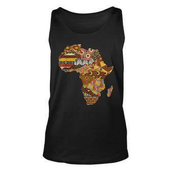 Africa Map Black History Month African American Pride Unisex Tank Top - Seseable