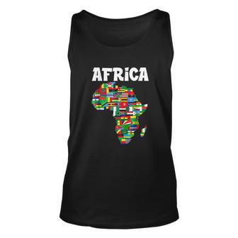 Africa Proud African Country Flags Continent Love Men Women Tank Top Graphic Print Unisex - Thegiftio UK