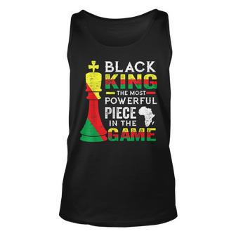 African Black King The Most Powerful Piece In The Game Men Women Tank Top Graphic Print Unisex - Thegiftio UK