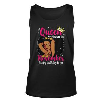 Afro Diva A Queen Was Born In November Happy Birthday To Me Tank Top | Mazezy