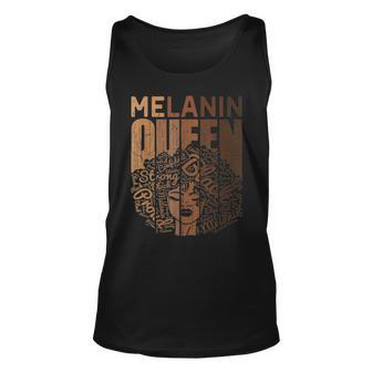 Afro Melanin Queen Strong Black Natural African American Unisex Tank Top - Seseable