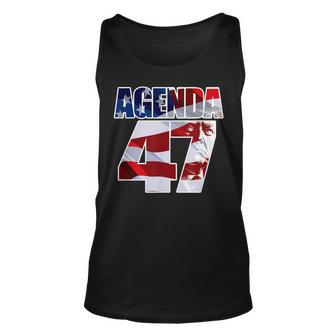 Agenda 47 Patriotic Trump Re-Election Campaign Design Unisex Tank Top | Mazezy