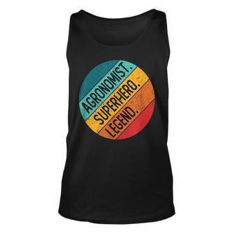 Agronom Superheld Legende Retro-Stil Unisex TankTop, Agrar-Fan Vintage Look - Seseable