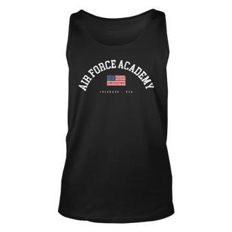 Air Force Academy Co American Flag Usa City Name Unisex Tank Top - Seseable