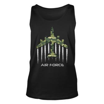 Air Force Military Pilot Fighter Jet Camouflage American Pj Unisex Tank Top - Seseable
