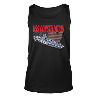 Aircraft Carrier Uss Constellation Cv-64 For Grandpa Dad Son Unisex Tank Top - Seseable