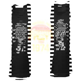 All Original Parts Awesome Since 1974 Birthday Vintage Unisex Tank Top - Seseable