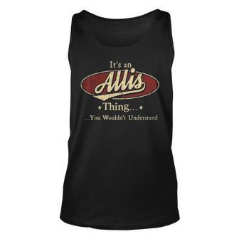 Allis Personalized Name Gifts Name Print S With Name Allis Unisex Tank Top - Seseable