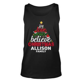 Allison Name Gift Christmas Allison Family Unisex Tank Top - Seseable