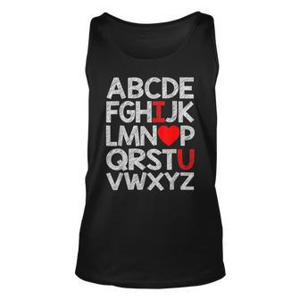 Alphabet Abc I Love You Valentines Day Heart Gifts V2 Unisex Tank Top - Seseable