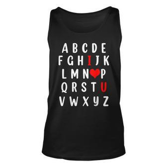 Alphabet Abc I Love You Valentines Day Heart Gifts V4 Unisex Tank Top - Seseable