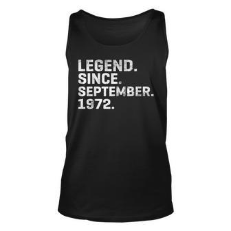 Alte Legende Seit September 1972 Geburtstag 51 Jahre Alt Tank Top - Seseable