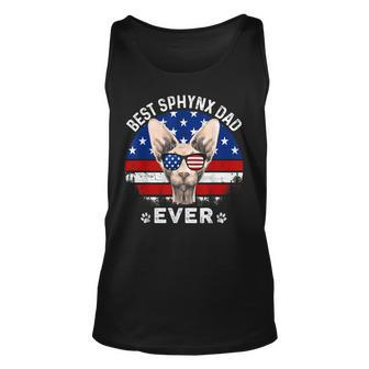 American Flag 4Th Of July Gift Sphynx Dad T Cat Lovers Unisex Tank Top | Mazezy