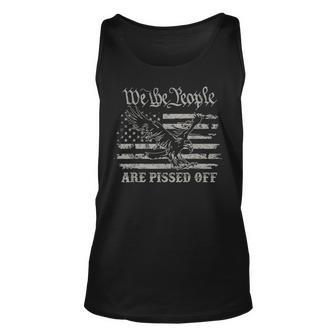 American Flag Bald Eagle We The People Are Pissed Off Unisex Tank Top - Seseable