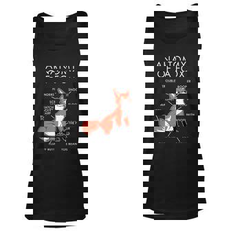 Anatomy Of A Fox Unisex Tank Top - Thegiftio UK
