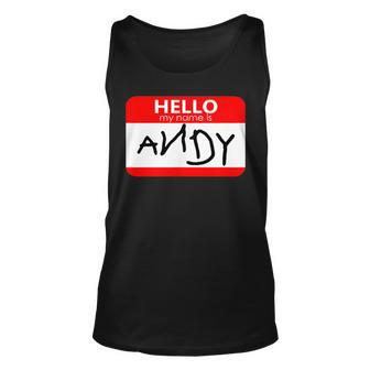 Andy Cosplay Outfit Vintage Birthday Unisex Tank Top | Mazezy