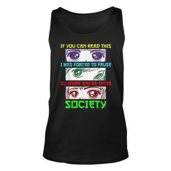 Anime Funny Anime Lover Anime Fan Watching Anime Unisex Tank Top | Mazezy