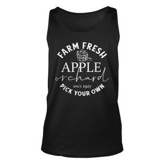 Apple Orchard Farm Fresh Apples Fall Sign Family Costume Unisex Tank Top - Seseable