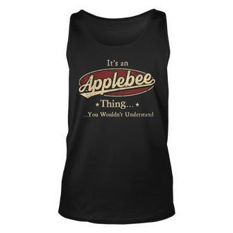 Applebee Shirt Personalized Name Gifts With Name Applebee Unisex Tank Top - Seseable