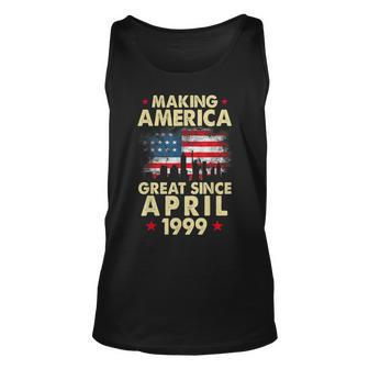 April 1999 T Shirt 20 Years Old Shirt 1999 Birthday Gift Unisex Tank Top | Mazezy