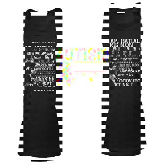 April Is National Autism Awareness Month Autism Awareness Unisex Tank Top | Mazezy