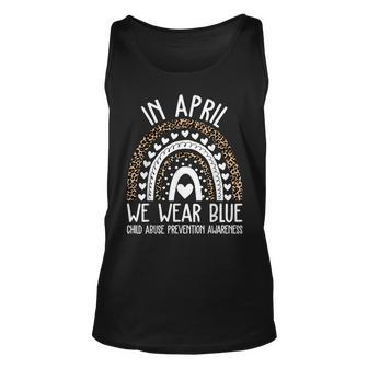 In April We Wear Blue Cool Child Abuse Prevention Awareness Tank Top | Mazezy