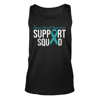 In April We Wear Teal Sexual Assault Awareness Support Squad Tank Top | Mazezy