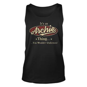 Archie Shirt Personalized Name Gifts With Name Archie Unisex Tank Top - Seseable