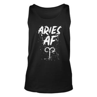 Aries Af Astrology March April Birthday Zodiac Funny Gift Unisex Tank Top | Mazezy