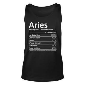 Aries Nutrition Funny Birthday Personalized Name Gift Idea Unisex Tank Top - Seseable