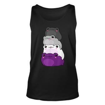 Asexual Flag Color Frog Subtle Queer Pride Lgbtq Aesthetic Unisex Tank Top | Mazezy