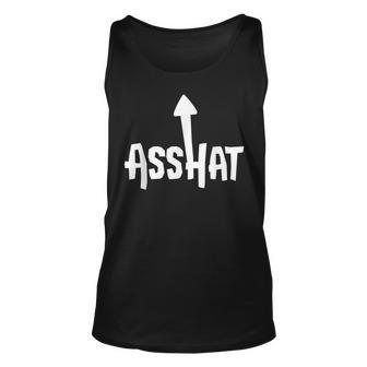 Asshat T | Self Deprecating Ass Hat Arrow Up Unisex Tank Top - Seseable
