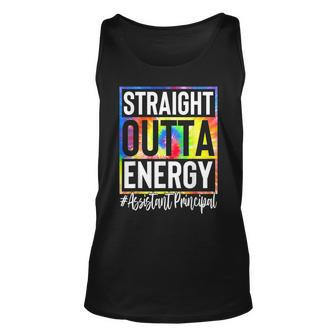 Assistant Principal Straight Outta Energy Tie Dye Unisex Tank Top | Mazezy