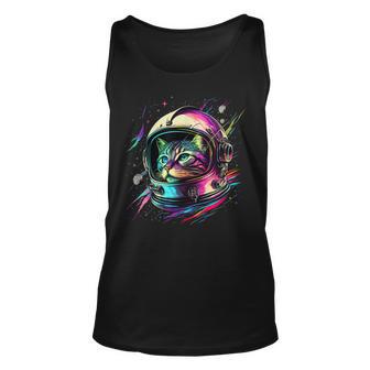 Astronaut Cat Space Cat Galaxy Kitten Unisex Tank Top - Thegiftio UK