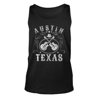 Austin Texas Travel Vintage Unisex Tank Top | Mazezy