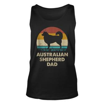 Australian Shepherd Dad Gift For Men Aussie Dog Vintage Unisex Tank Top - Seseable