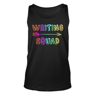 Author Squad Multitasking Writing Team Happy Copywriter Crew Tank Top | Mazezy