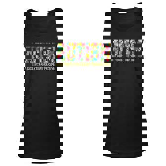 Autism A Distinctly Different Perspective Autism Awareness Unisex Tank Top | Mazezy