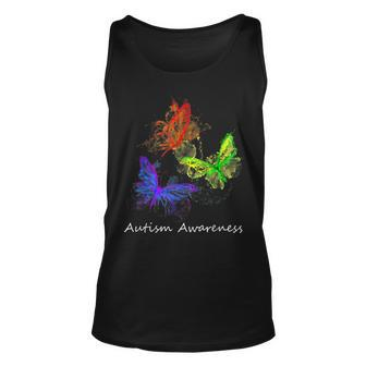 Autism Awareness Butterflies Without Puzzle Pieces Colorful Tank Top | Mazezy