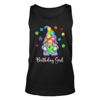 Autism Awareness Gnome Puzzle Birthday Girls Toddlers Unisex Tank Top - Seseable