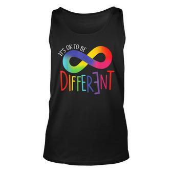 Autism Awareness Its Ok To Be Different Acceptance Infinity Tank Top | Mazezy