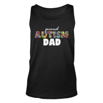 Autism Awareness Proud Dad Father Acceptance Men Different Unisex Tank Top | Mazezy