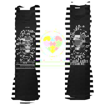 Autism Awareness Respect Love Support Inclusion Acceptance Unisex Tank Top | Mazezy