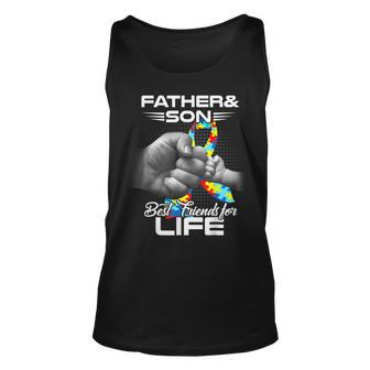 Autism Dad Father And Son Best Friends For Life Autism Unisex Tank Top - Thegiftio UK